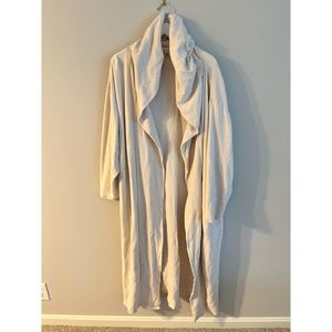 Free People Beach Long Duster Terry Hooded Cardigan Size Large